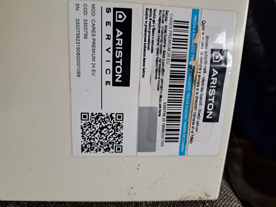 Centrala pe gaz Ariston pentru piese