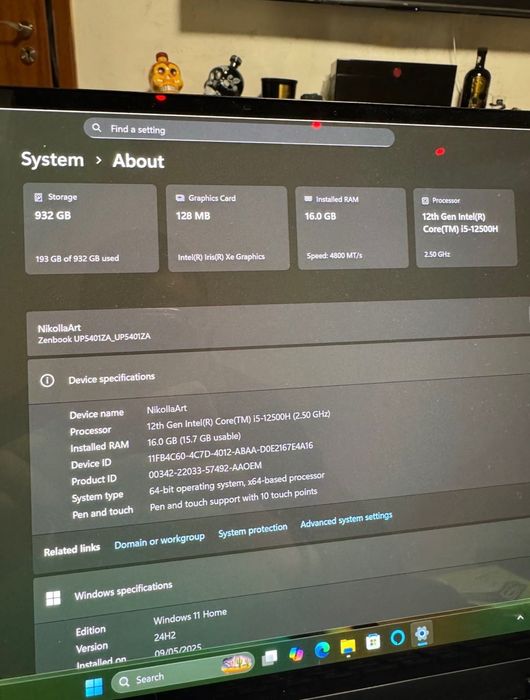 ASUS zenbook 14 OLED flip touch