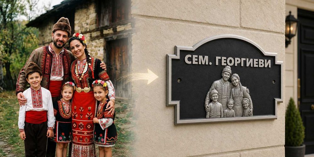 Персонализирани декоративни табели за дом, вход или апартамент под наем / address plate
