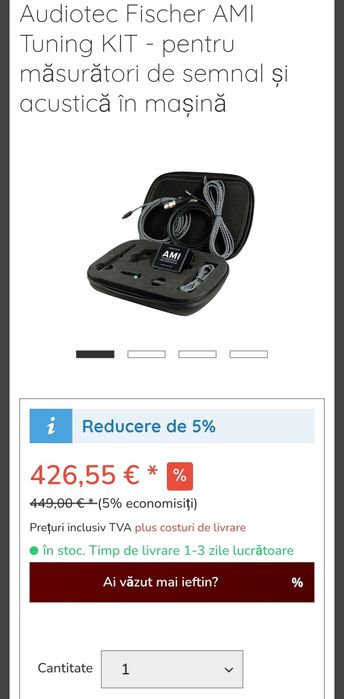 Audiotec Fischer AMI Tuning KIT - pentru măsurători de semnal și acust