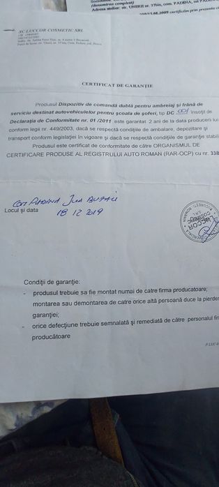 Comanda dubla pt scoala de soferi