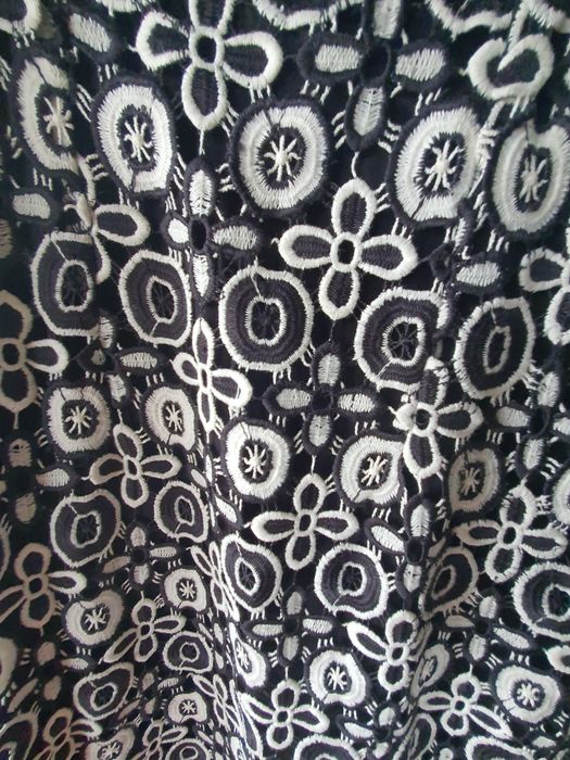 Rochie NISSA negru alb