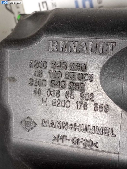 Carcasa Filtru Aer Renault Scenic 2 1.9 DCI 2003 - 2009 Cod 8200545280 8200545282 8200176559 [M4613]