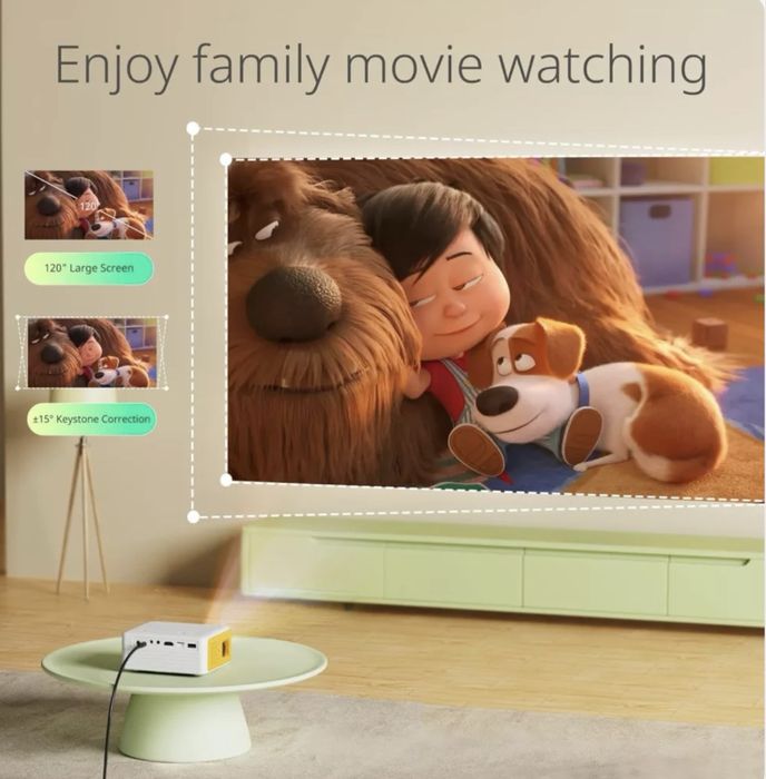 Mini videoproiector portabil slot USB slot MICRO SD telecomanda NOU