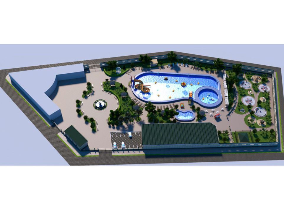 Тугалланмаган сервис комплекси (кафе, аквапарк, болалар зонаси)