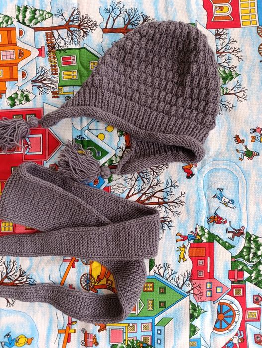 Вязанные Береты и шапки сшарфом