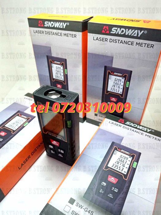 Ruleta Laser 40m Sndway Digital Portabil Usor De Manevrat