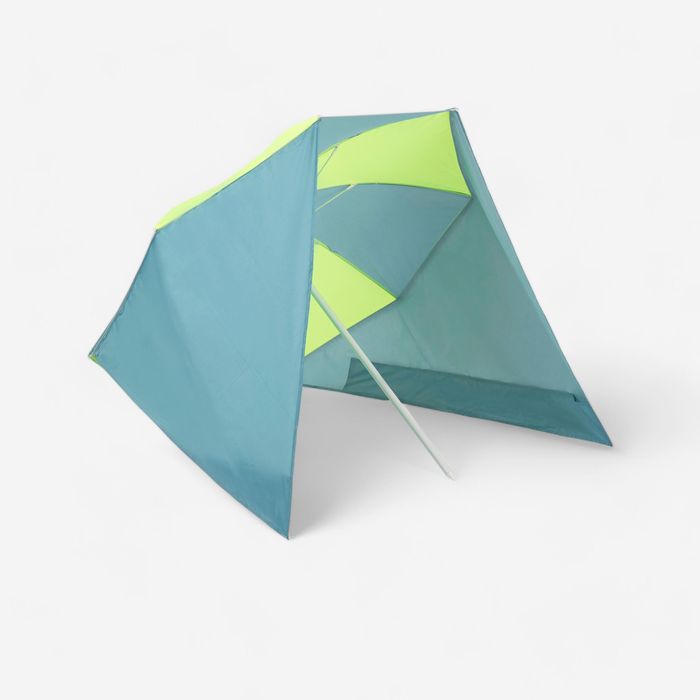 Umbrelă de plajă 2 locuri Upf 50+ Paruv - produs resigilat Decathlon