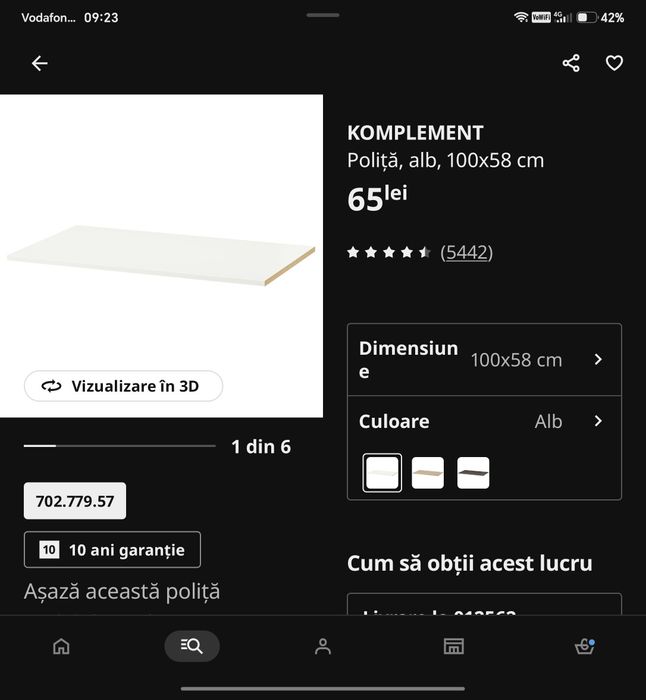 Vand polite Komplement pentru dulap Pax Ikea