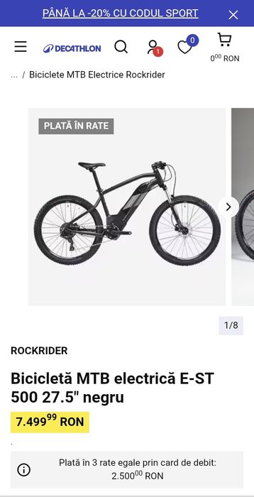 Bicicletă electrică Rockrider e-st 500 v2 upgraded, speed box