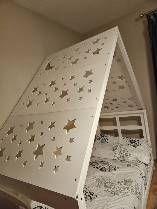 Pat montessori 90x200 + saltea Jysk F30