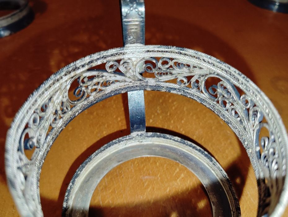 Посребрен подстакан 3 бр, чаша