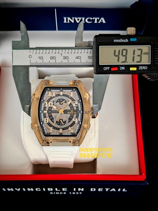 INVICTA Cyclone White/Gold 49 mm, Инвикта нов ръчен часовник