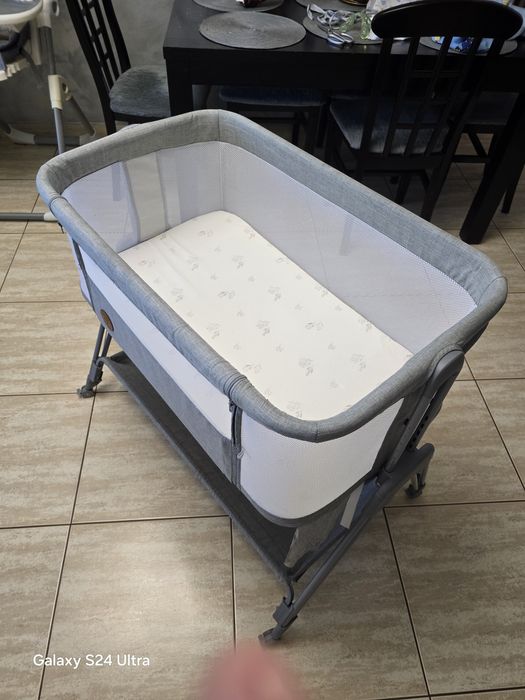 Patut co-sleeper pentru copii Lionelo Luna 2 in 1, reglabil pe 6 pozit