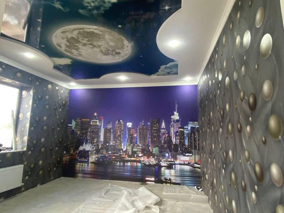 3дФотообои, натяжные потолки из первых рук