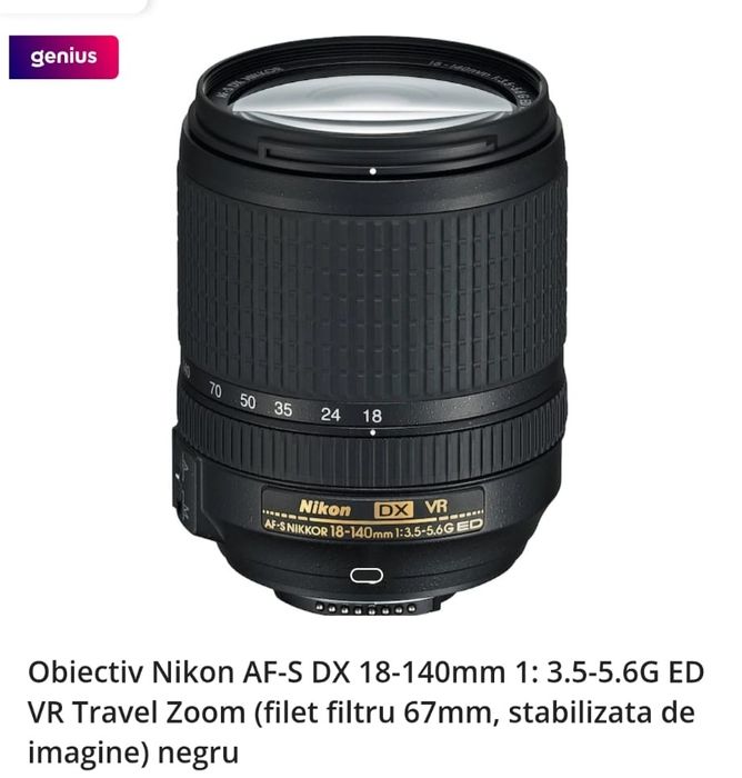 Vând obiectiv NIKON nou