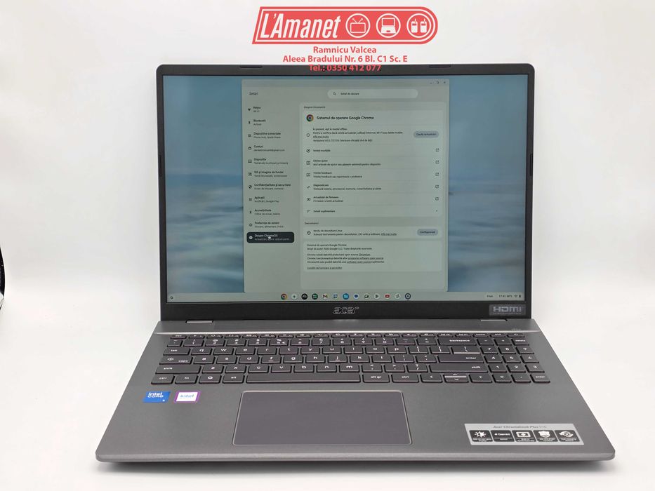 Laptop ChromeBook 16" WUXGA Acer Chromebook Plus 516 Intel Core i5 120U 8GB DDR5 256GB SSD Stare Buna