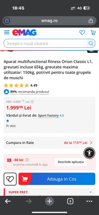 Aparat fitness multifunctional ORION!!!