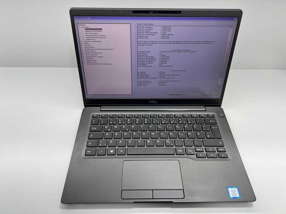 Laptop SH Dell Latitude 7300 i7-8665U 16gb RAM SSD NVME 512 13.3 FHD