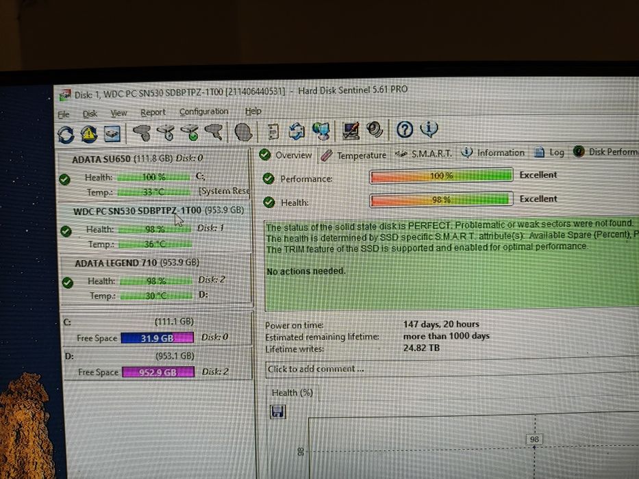 Vând SSD WD SN530 1TB 2230 Steamdeck