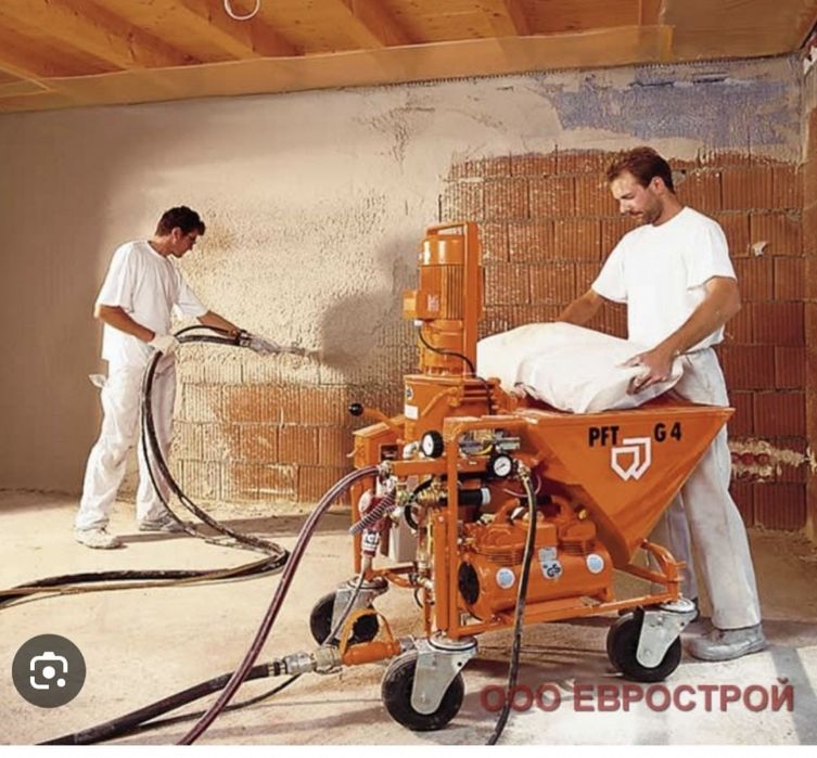 механизараванная  штукатурка
