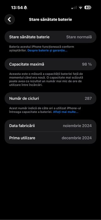 Vand Iphone 16 Pro Max 98%baterie