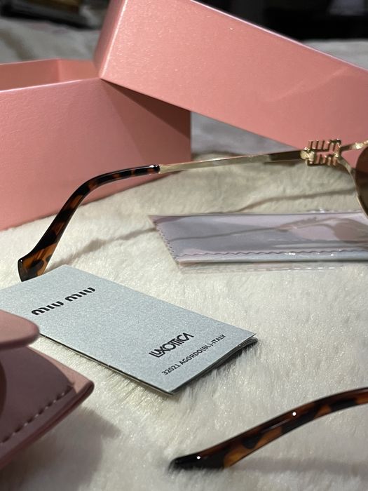 Ochelari de soare Miu Miu | Auriu/ Maro