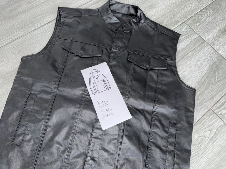 Vestă moto de piele măsura L