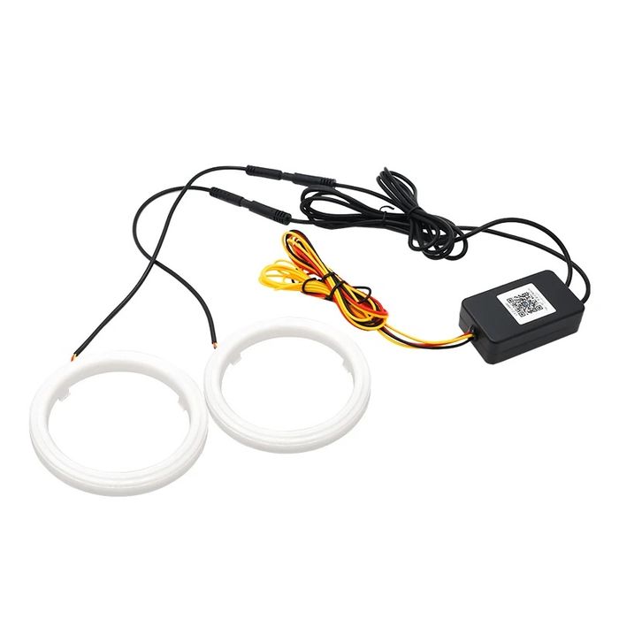 Set Angel Eyes RGB Dinamic Symfony Control Bluetooth Aplicatie Semnalizare 6cm 7cm 8cm