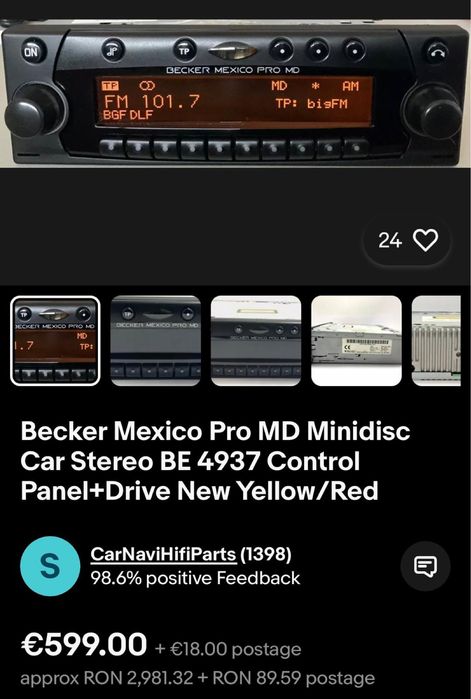 Player auto Becker Mexico MD-Mercedes f Rar-adaptor BT Usb