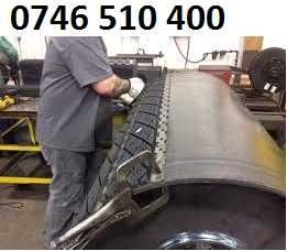 Cauciucare tamburi la benzile transportoare, role, suporti, agrafe