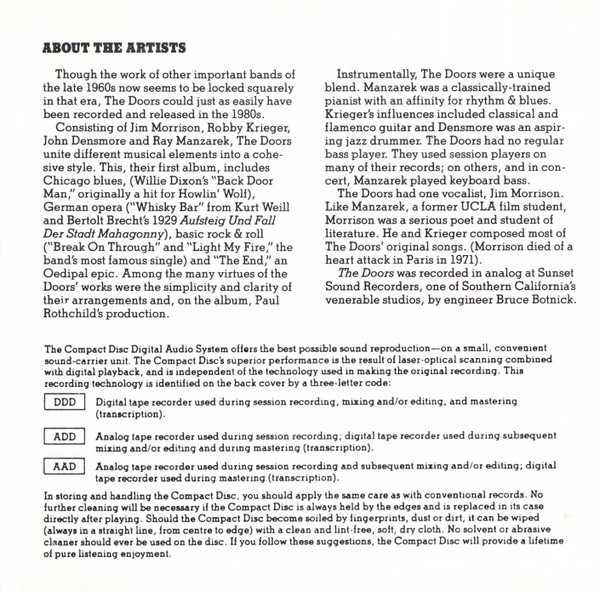 CD The Doors - The Doors (1967)