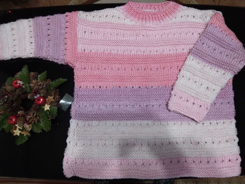 Дамски плетен пуловер