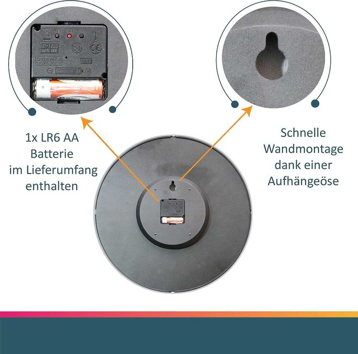 Unilux Радио-управляем Стенен Часовник, 40см.