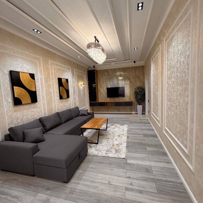 3/4/7 100м2 Паркентский новостройка новый ремонт мебель техника