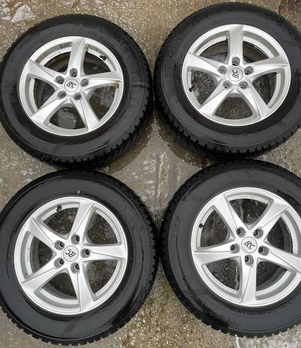 Set jante aliaj R16 5x112 cu anvelope de iarna 215 65 R16 Semperit