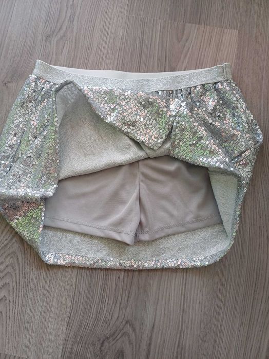 Нови пола-панталонче с пайети Koton + потниче Koton за 11-12 г.