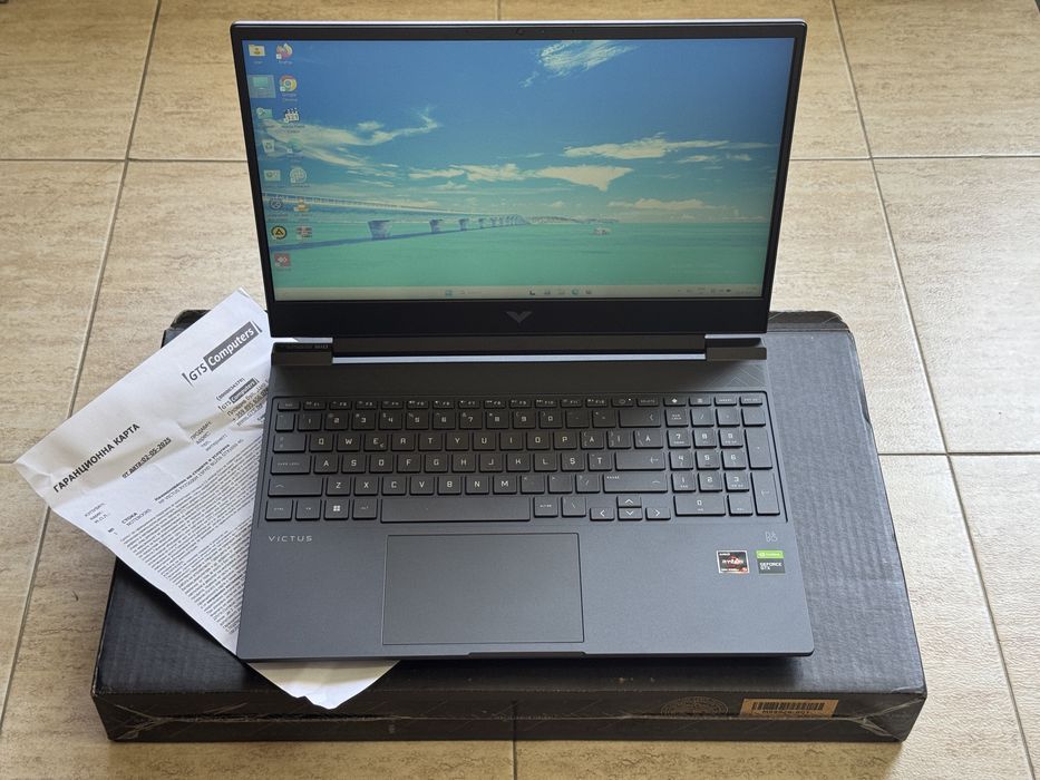 HP Victus 15 Gaming / 15.6" инча / NVIDIA / AMD RYZEN 5 5600U / RAM 8GB / SSD 256GB / Гаранция!