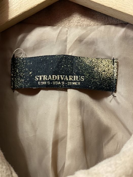 Палто с вълна в бежов цвят