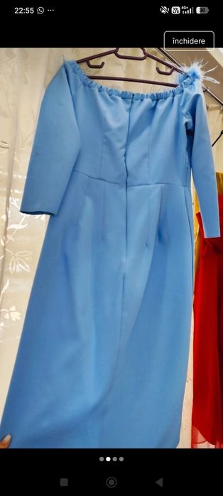 Rochie bleu ciel conică