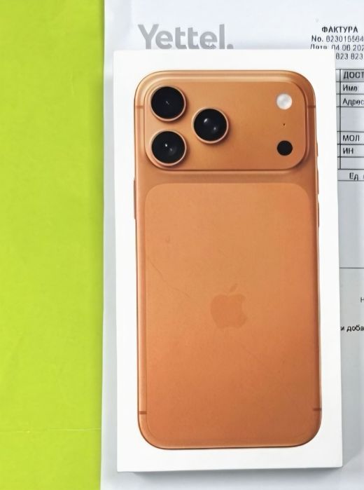 ЗАПЕЧАТАН 256GB iPhone 17 Pro Max Гаранция Yettel 2029 Orange