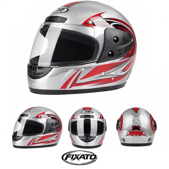 Casca Moto/Scuter/ATV, viziera detasabila, marime universala, Gri