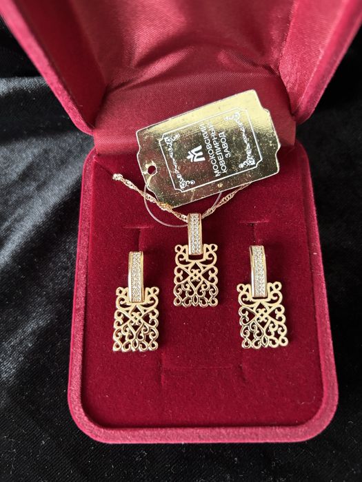 Позолоченные серьги