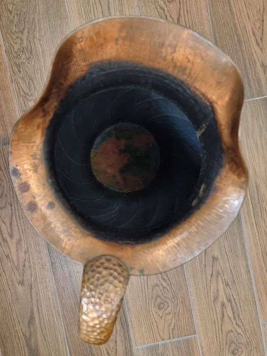 Carafa mare cupru, vaza 52 cm vintage, deosebita