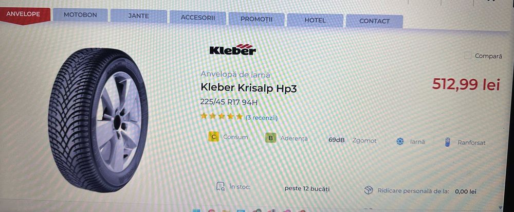 Cauciucuri iarna Kleber Dot 2024 7mm