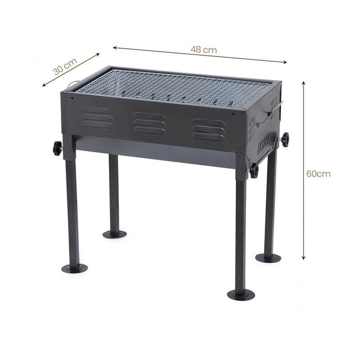Преносимо сгъваемо барбекю скара с регулируема височина