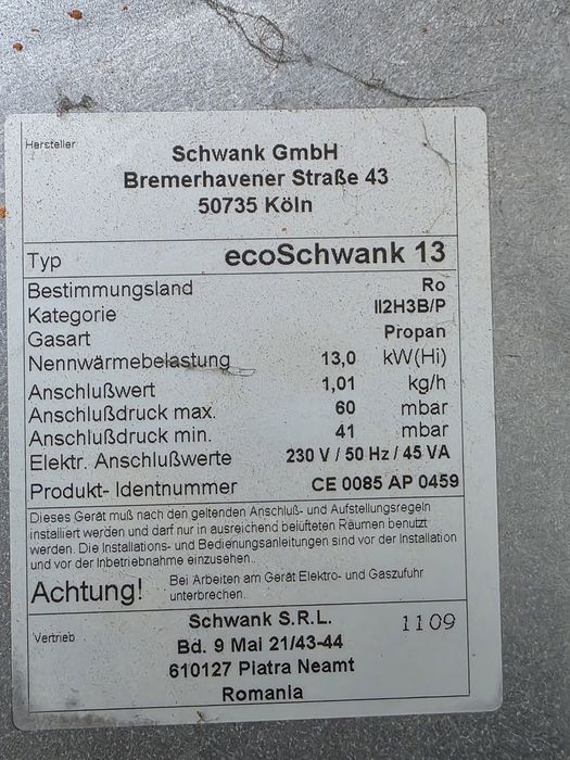 Panou radiant incalzire cu Gaz !