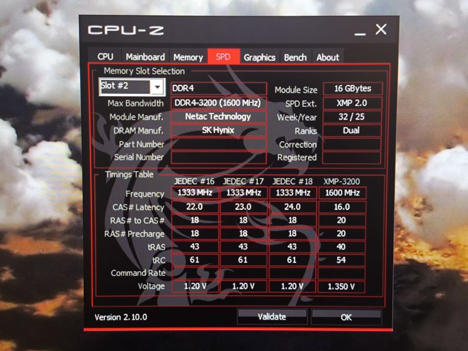 ОЗУ DDR4 16GB 3200mhz