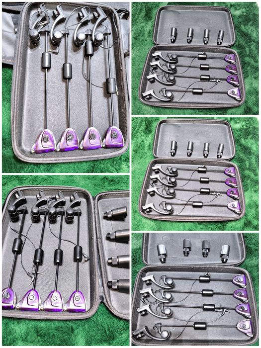 Rod Pod Dayko Compact Pod Argintiu / Negru + 4 avertizori + statie Fox