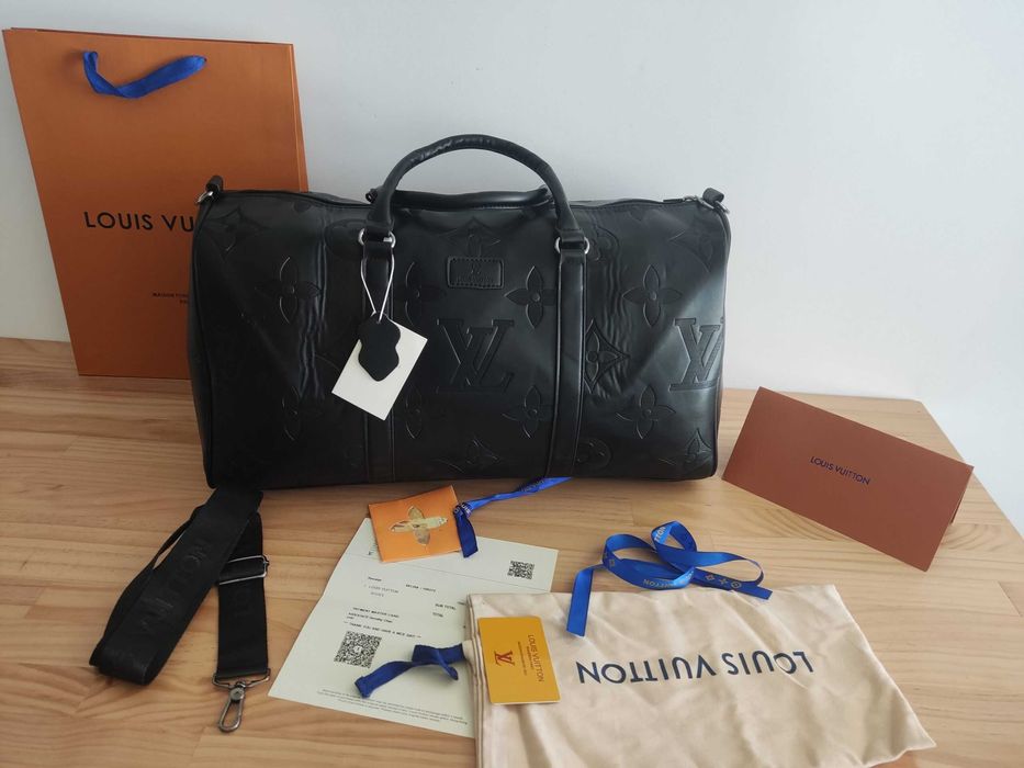In stoc voiaj, geanta sport piele Louis Vuitton 1109.2